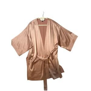 Halston Heritage Kimono Wrap Jacket Blush Pink M